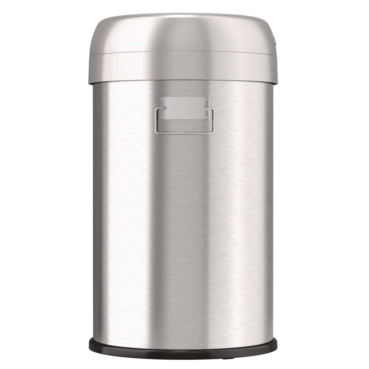 HLS Commercial Open Top Trash Can, 13 gal, Plastic/Stainless Steel, Silver (HLS13STR)