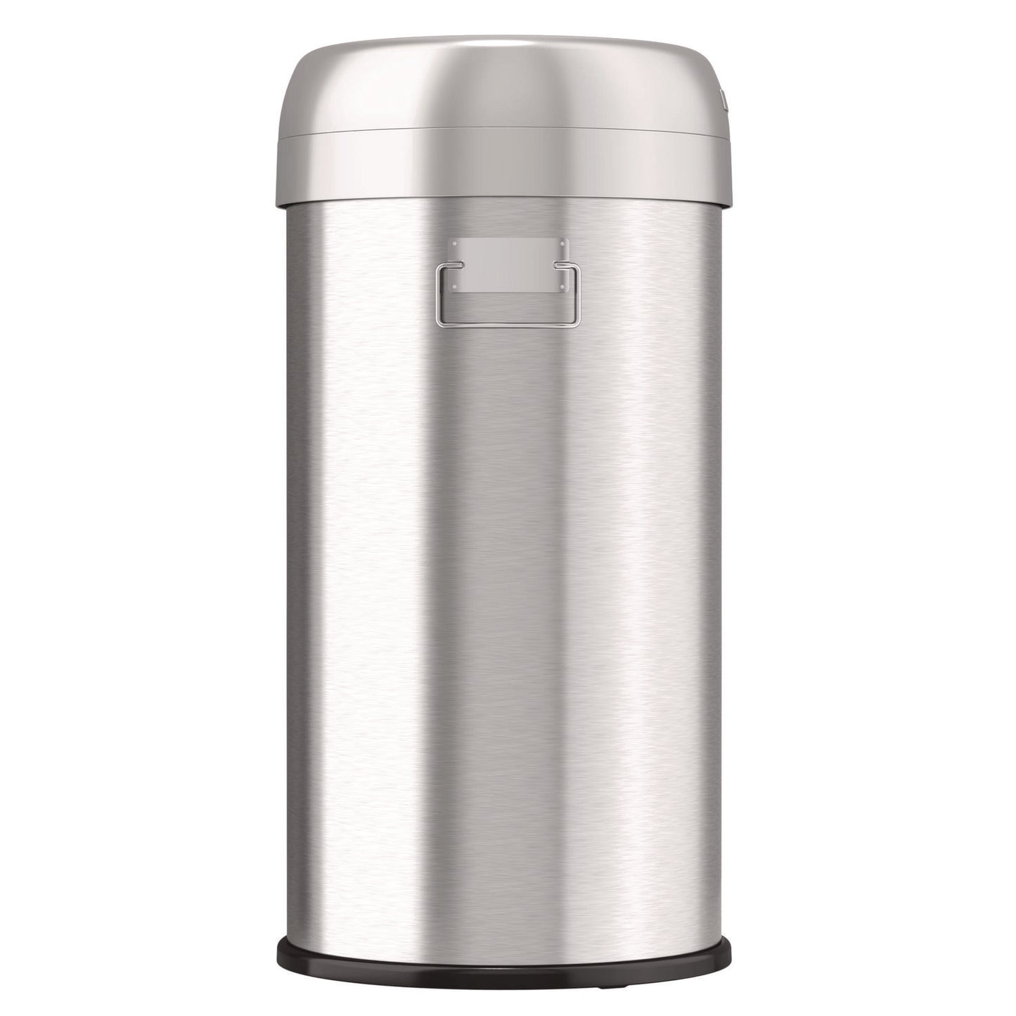 HLS Commercial Open Top Trash Can, Round, 16 gal, Plastic/Stainless Steel, Silver (HLS16STR)