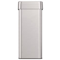 HLS Commercial Open Top Trash Can, Rectangular, 16 gal, Plastic/Stainless Steel, Silver (HLS16UOT)