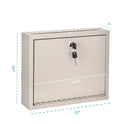 AdirOffice Large Size Steel Multi-Purpose Secure Drop Box, 12 x 3 x 10, Beige (I63103BEI)