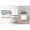 AdirOffice Large Size Steel Multi-Purpose Secure Drop Box, 12 x 3 x 10, White (I63103WHI)