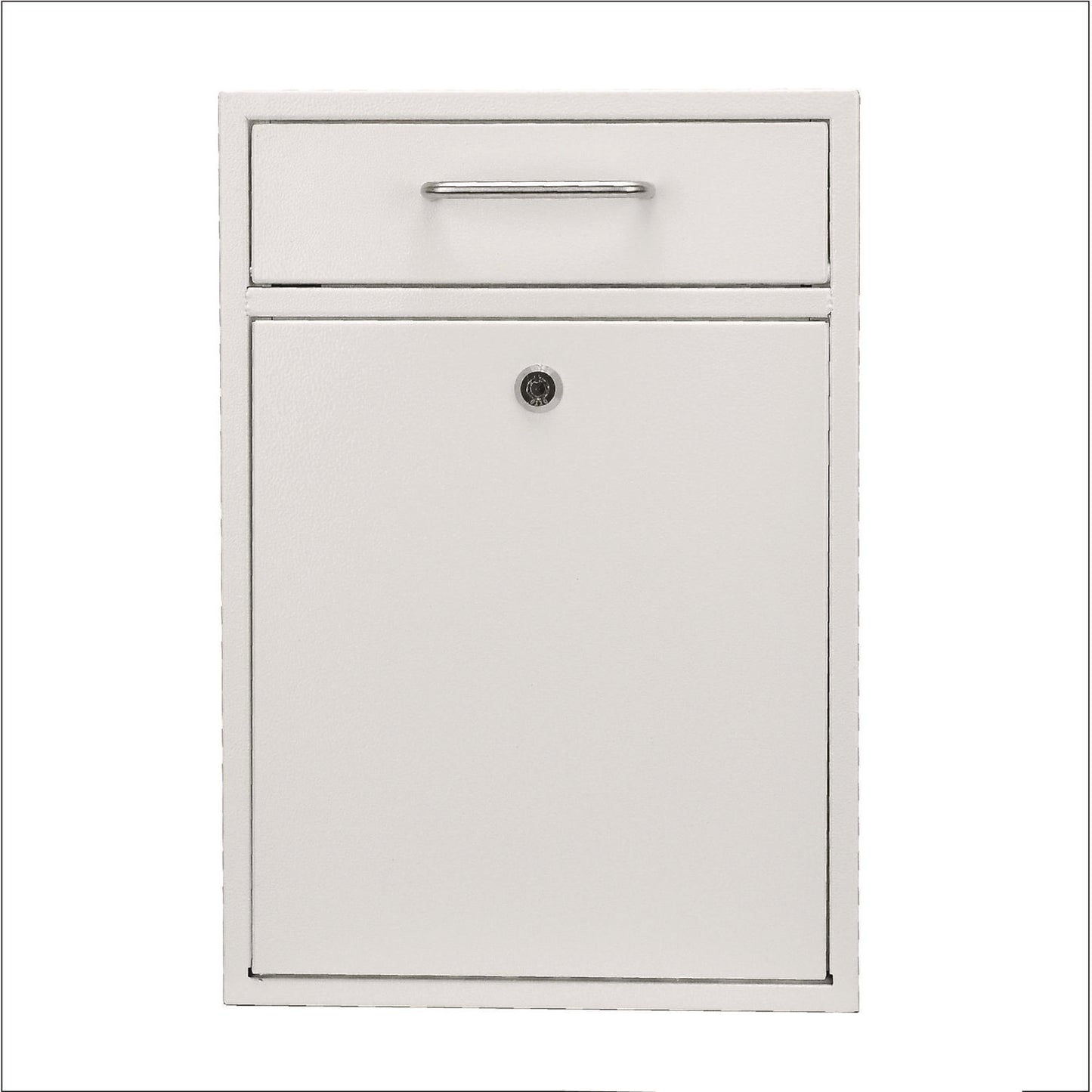 AdirOffice Large Ultimate Secure Drop Box Wall Mounted Mail Box, 11.2 x 4.7 x 16.2, White (I63104WHI)