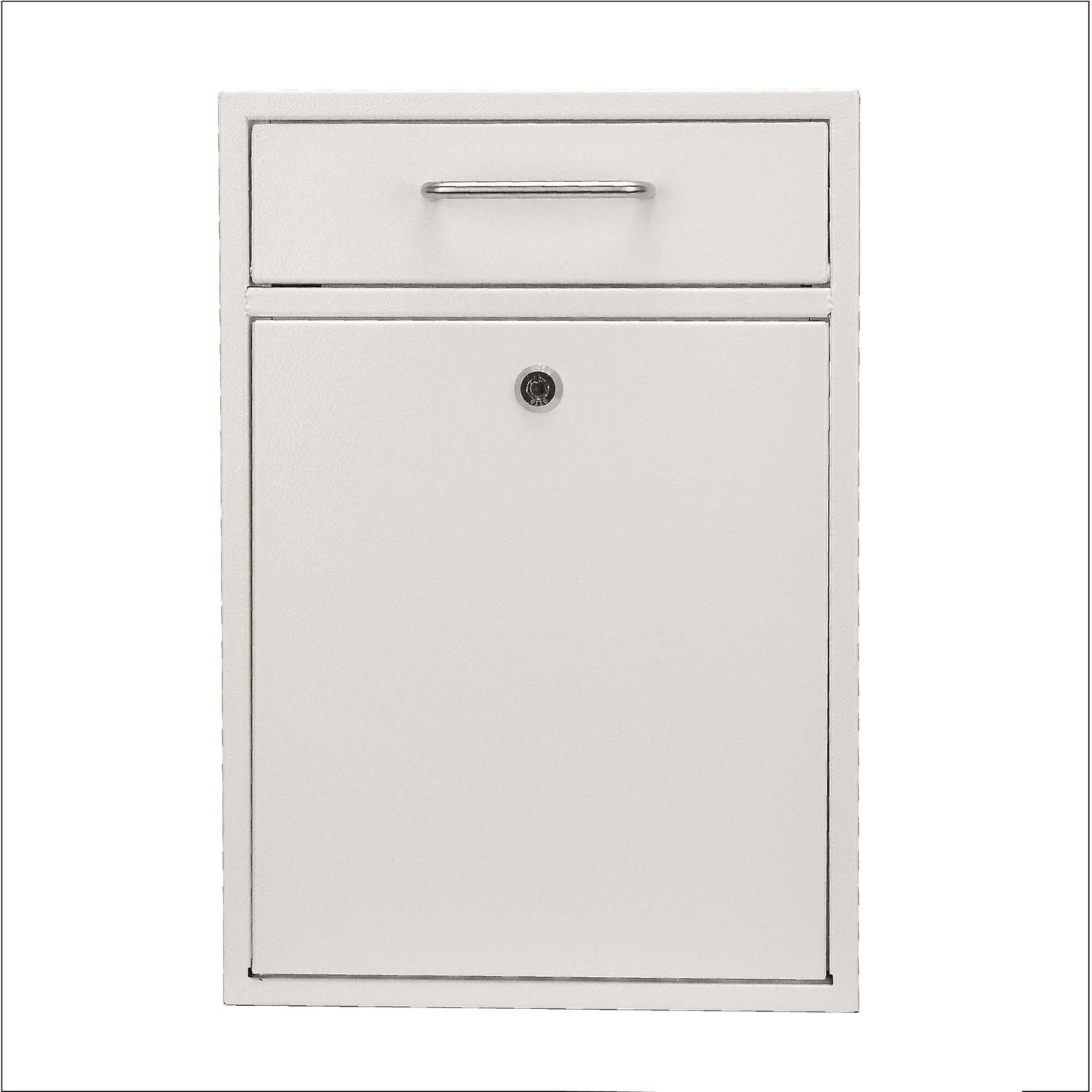 AdirOffice Large Ultimate Secure Drop Box Wall Mounted Mail Box, 11.2 x 4.7 x 16.2, White (I63104WHI)