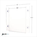 AdirOffice Clear Suction Acrylic Window Sign Holder, 8 x 11, Clear Frame, 6/Pack (I6398511WSH6)