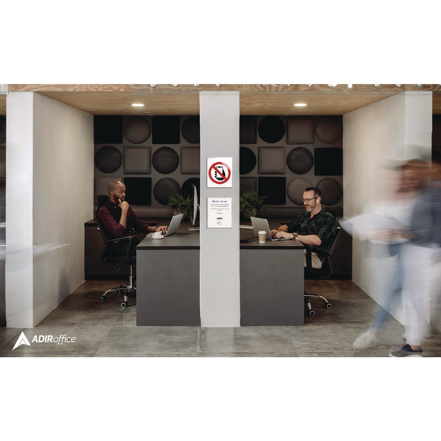 AdirOffice Wall Mount Side-Loading Acrylic Sign Holders, 8 x 11, Clear Frame, 6/Pack (I63985116WM)