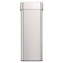 HLS Commercial Open Top Trash Can, Rectangular, 18 gal, Plastic/Stainless Steel, Silver (HLS18UOT)