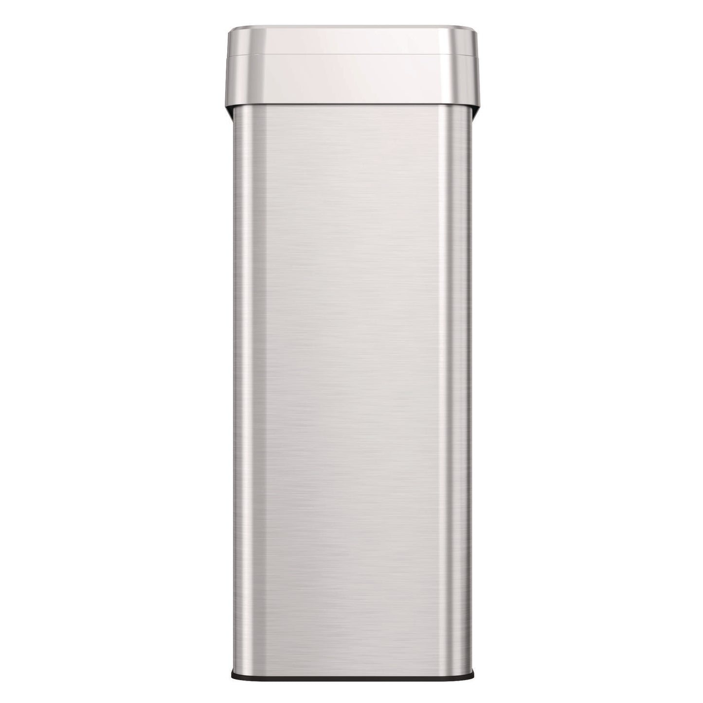 HLS Commercial Open Top Trash Can, Rectangular, 18 gal, Plastic/Stainless Steel, Silver (HLS18UOT)