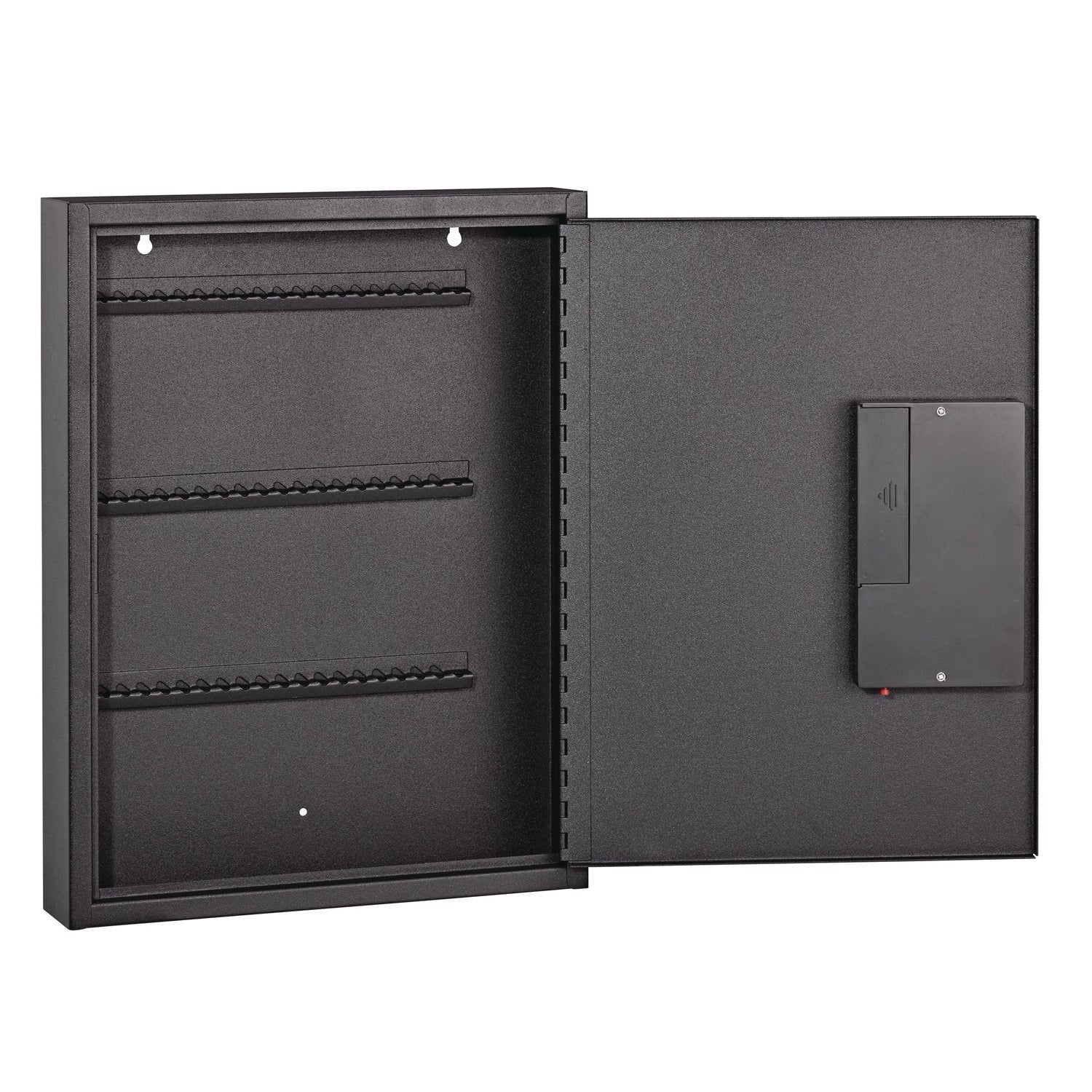 AdirOffice Steel Digital Lock Key Cabinet, 60-Key, 13 x 2.6 x 17, Stainless Steel 304, Black (I68060BLK)