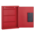 AdirOffice Steel Digital Lock Key Cabinet, 60-Key, 13 x 2.6 x 17, Stainless Steel 304, Red (I68060RED)