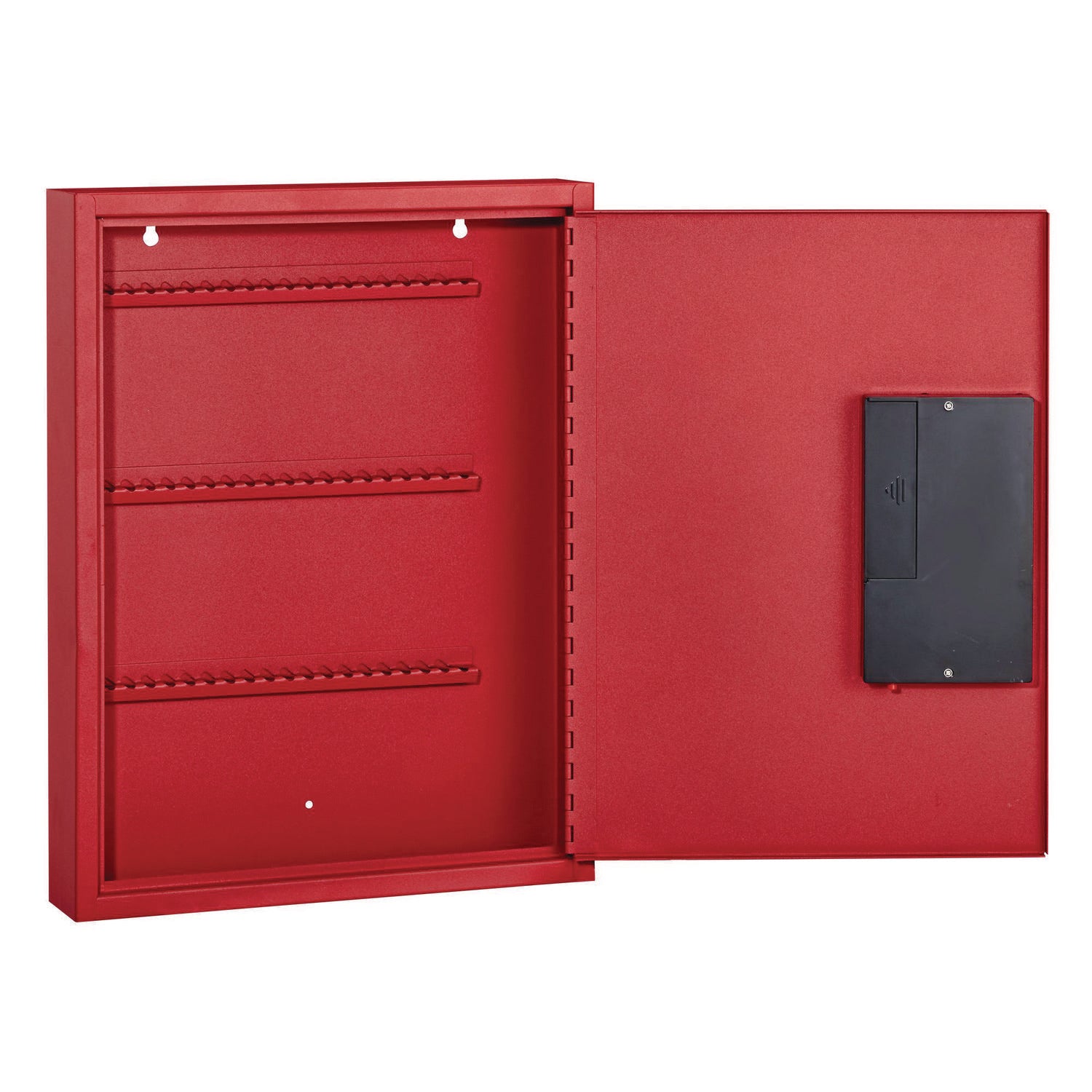 AdirOffice Steel Digital Lock Key Cabinet, 60-Key, 13 x 2.6 x 17, Stainless Steel 304, Red (I68060RED)