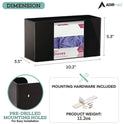 AdirMed Acrylic Glove Dispenser, Single Box Capacity, 10.2 x 3.5 x 5.3, Black (I90201BLK)