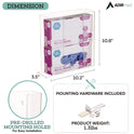AdirMed Acrylic Glove Dispenser, Double Box Capacity, 10.2 x 3.5 x 10.8, Clear (I90202)