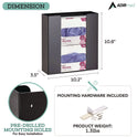 AdirMed Acrylic Glove Dispenser, Double Box Capacity, 10.2 x 3.5 x 10.8, Black (I90202BLK)