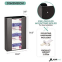 AdirMed Acrylic Glove Dispenser, Triple Box Capacity, 10.2 x 3.5 x 16.1, Black (I90203BLK)