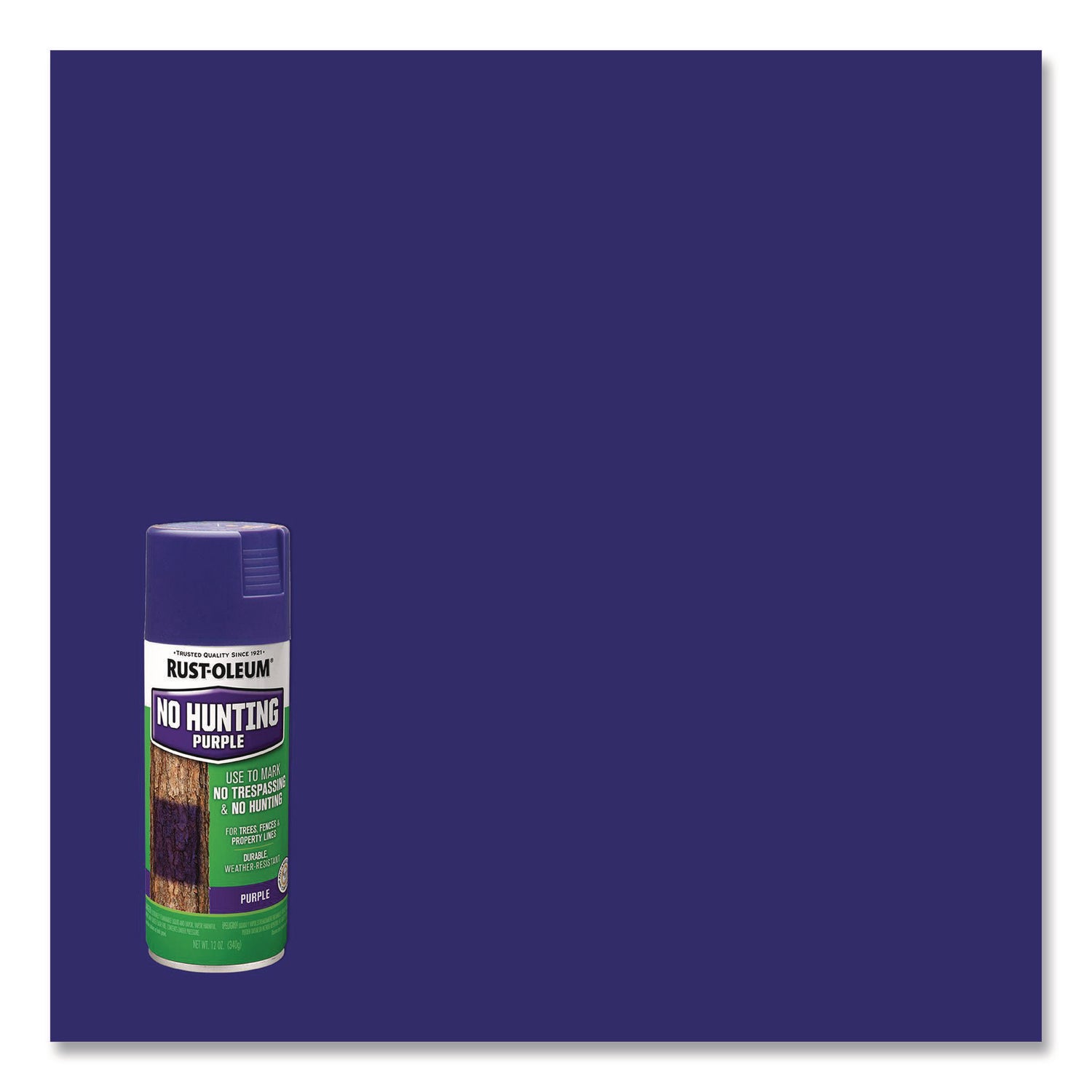 Rust-Oleum Specialty No Hunting Purple Spray Paint, Flat No Hunting Purple, 12 oz Aerosol Can, 6/Carton (270970CT)