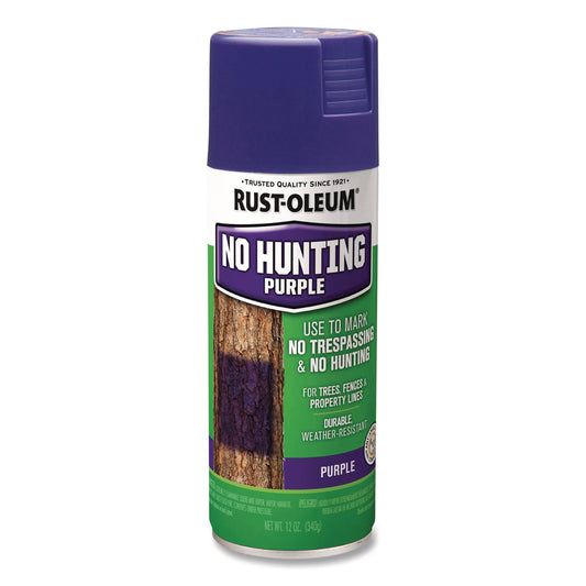 Rust-Oleum Specialty No Hunting Purple Spray Paint, Flat No Hunting Purple, 12 oz Aerosol Can (270970)