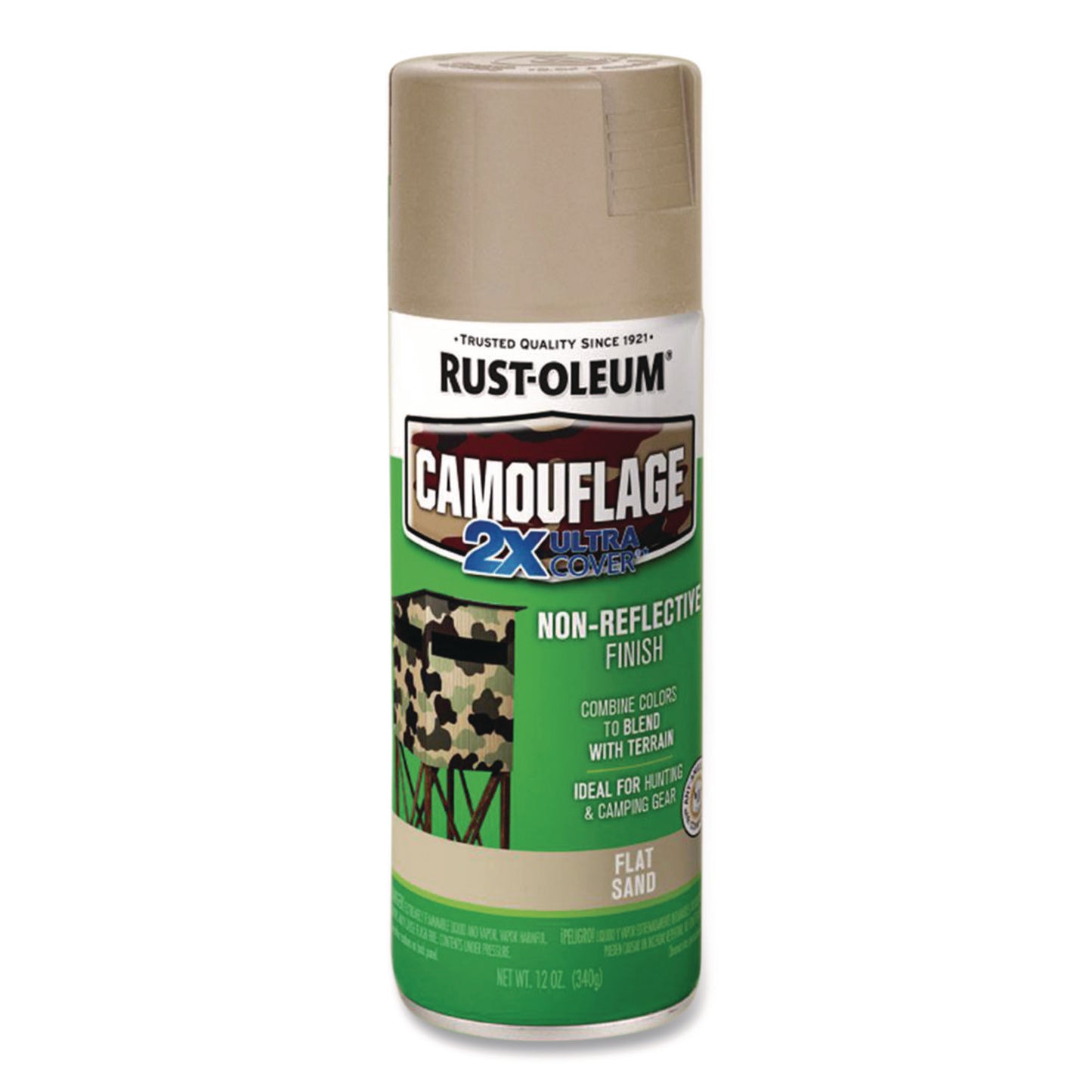 Rust-Oleum Camouflage Spray Paint, Flat Sand, 12 oz Aerosol Can (339004)