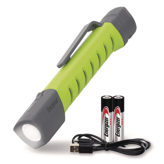 Energizer Pro Series Inspection Light, Rechargeable Lithium Ion/2 AAA Batteries (Included), Gray/Green (ENYPHH22)