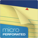 Ampad Perforated Writing Pads, Wide/Legal Rule, 50 Canary-Yellow 8.5 x 14 Sheets, Dozen (20230)