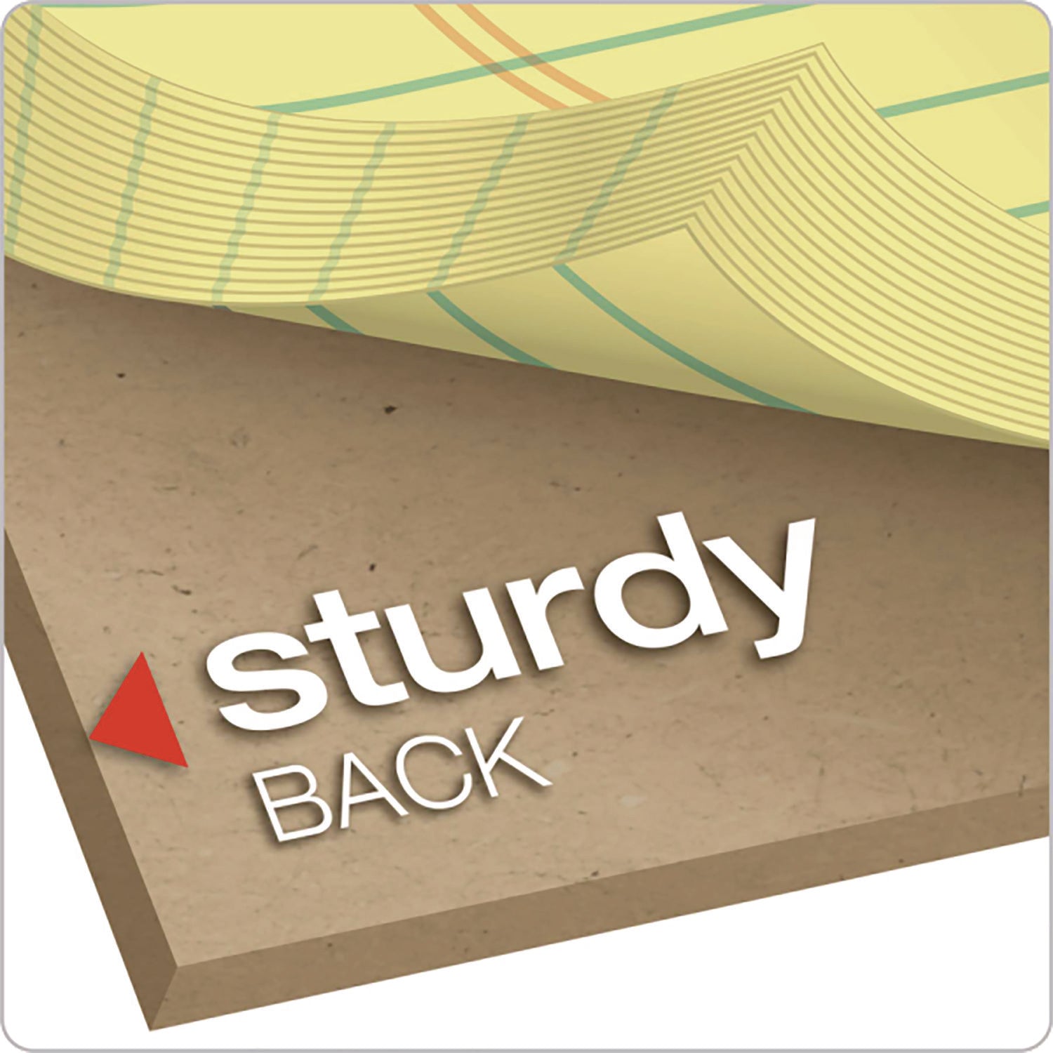 Ampad Perforated Writing Pads, Wide/Legal Rule, 50 Canary-Yellow 8.5 x 14 Sheets, Dozen (20230)