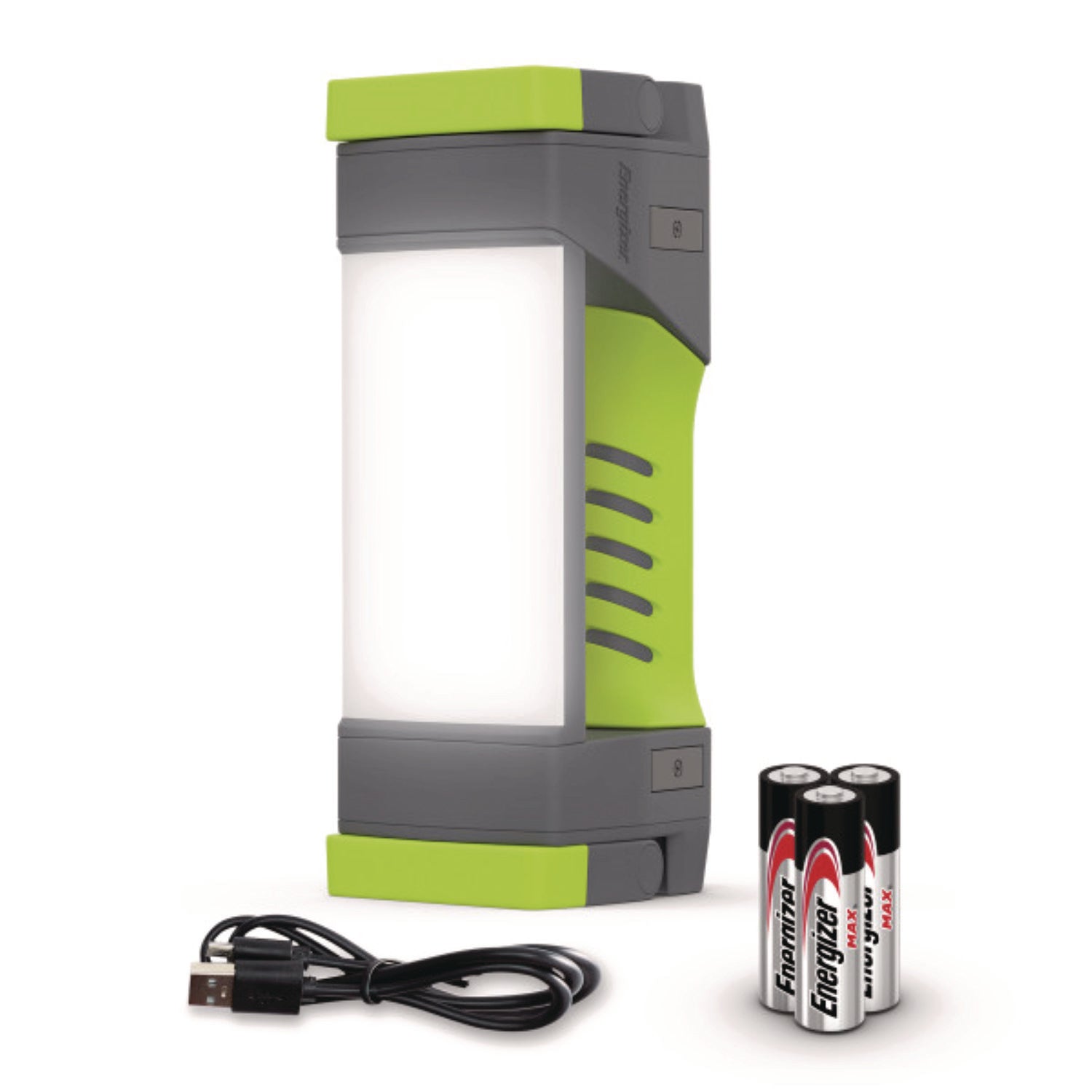 Energizer Pro Series Work Light, Rechargeable Lithium Ion/3 AA Batteries (Included), Gray/Green (ENYPWL31)