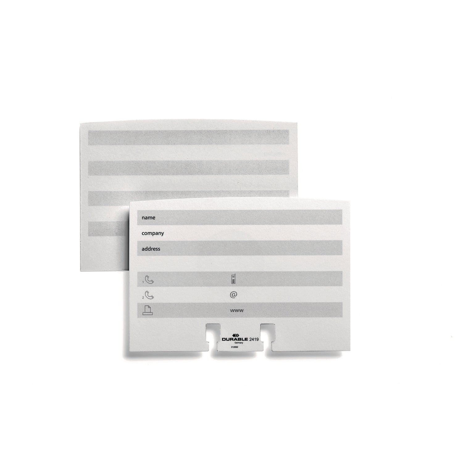 Durable TELINDEX Desk Address Card File, Holds 500 2.88 x 4.13 Cards, 5.13 x 9.31 x 3.56, Plastic, Graphite/Black (241201)