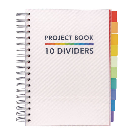 PUKKA PAD B5 Size 10-Subject Project Book, Medium/College Rule, White Cover, (200) 9.8 x 6.9 Sheets (9603PB)