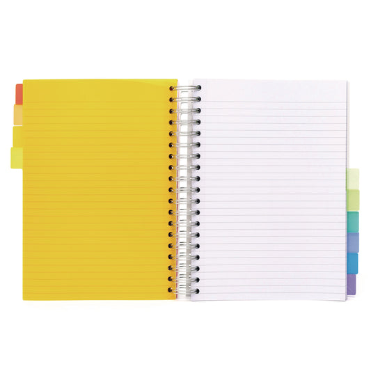 PUKKA PAD B5 Size 10-Subject Project Book, Medium/College Rule, White Cover, (200) 9.8 x 6.9 Sheets (9603PB)