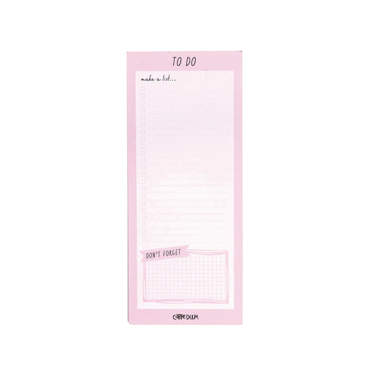 PUKKA PAD Magnetic To Do List, Unruled, 60 Pink/White 3.5 x 8.5 Sheets, 6/Pack (9161CD)