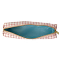 PUKKA PAD Pencil Case, 7.9" x 2" x 2", Pink/White Check (9201CD)