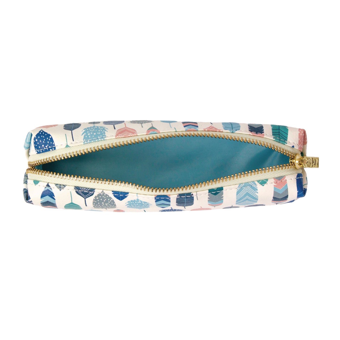 PUKKA PAD Pencil Case, 7.9" x 2" x 2", Multicolor Feathers (9212CD)