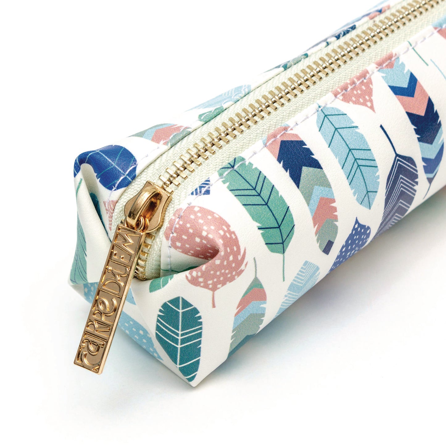 PUKKA PAD Pencil Case, 7.9" x 2" x 2", Multicolor Feathers (9212CD)