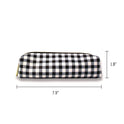 PUKKA PAD Pencil Case, 7.9" x 2" x 2", Black/White Check (9185CD)