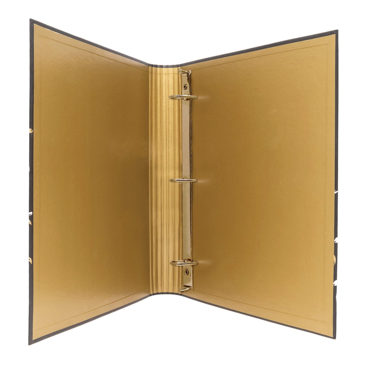 PUKKA PAD Rollbound Binder, 3 Rings, 1" Capacity, 11 x 8.5, Black/Gold/White (9641ROC)