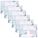 PUKKA PAD Weekly Planner Pad, Feathers, 11.7 x 8.3, Blue/Cream/Pink Cover, 12-Month, Undated, 6/Pack (9219CD)