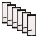 PUKKA PAD Magnetic To Do List, Unruled, 60 Black/White 3.5 x 8.5 Sheets, 6/Pack (9118CD)