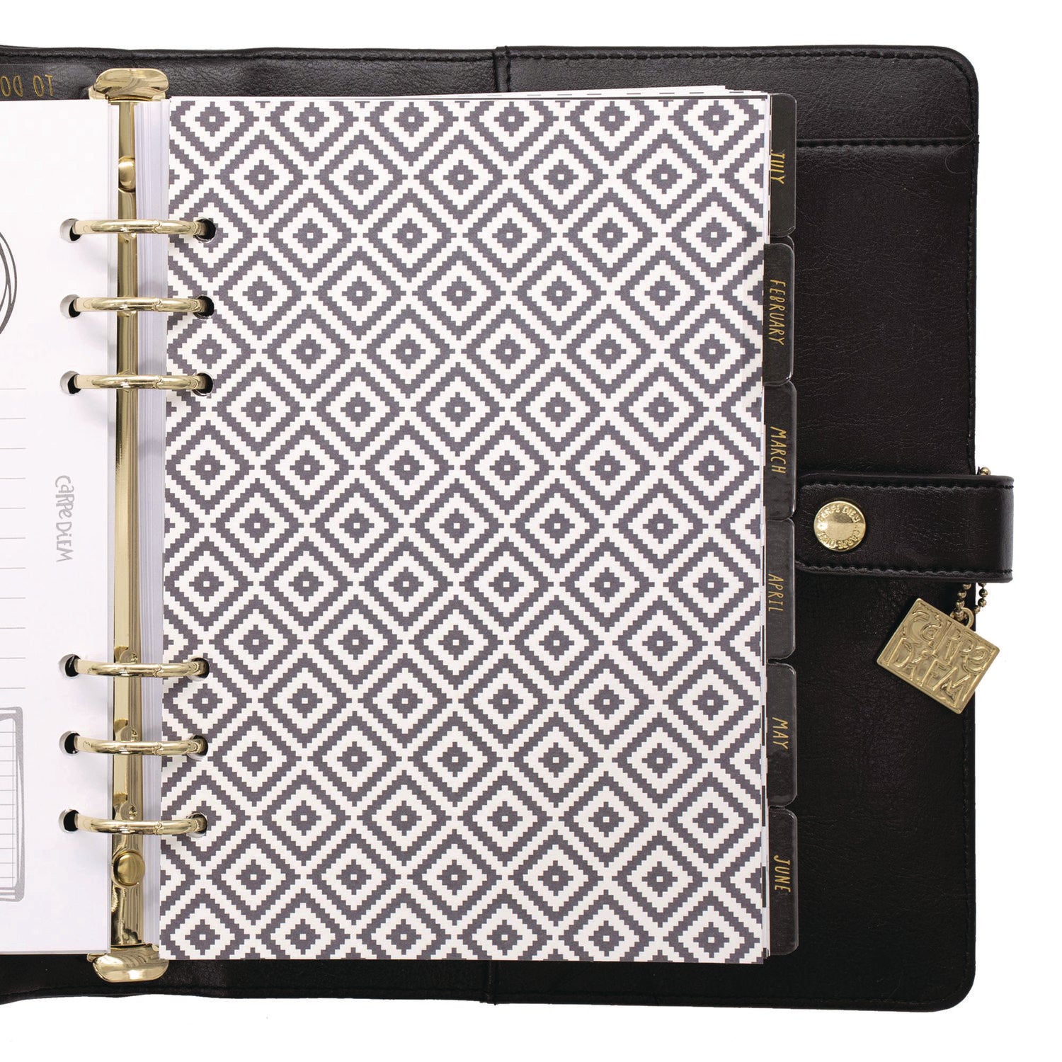 PUKKA PAD A5 Planner, 10.24 x 9.25, Black Cover, 12-Month (9109CD)