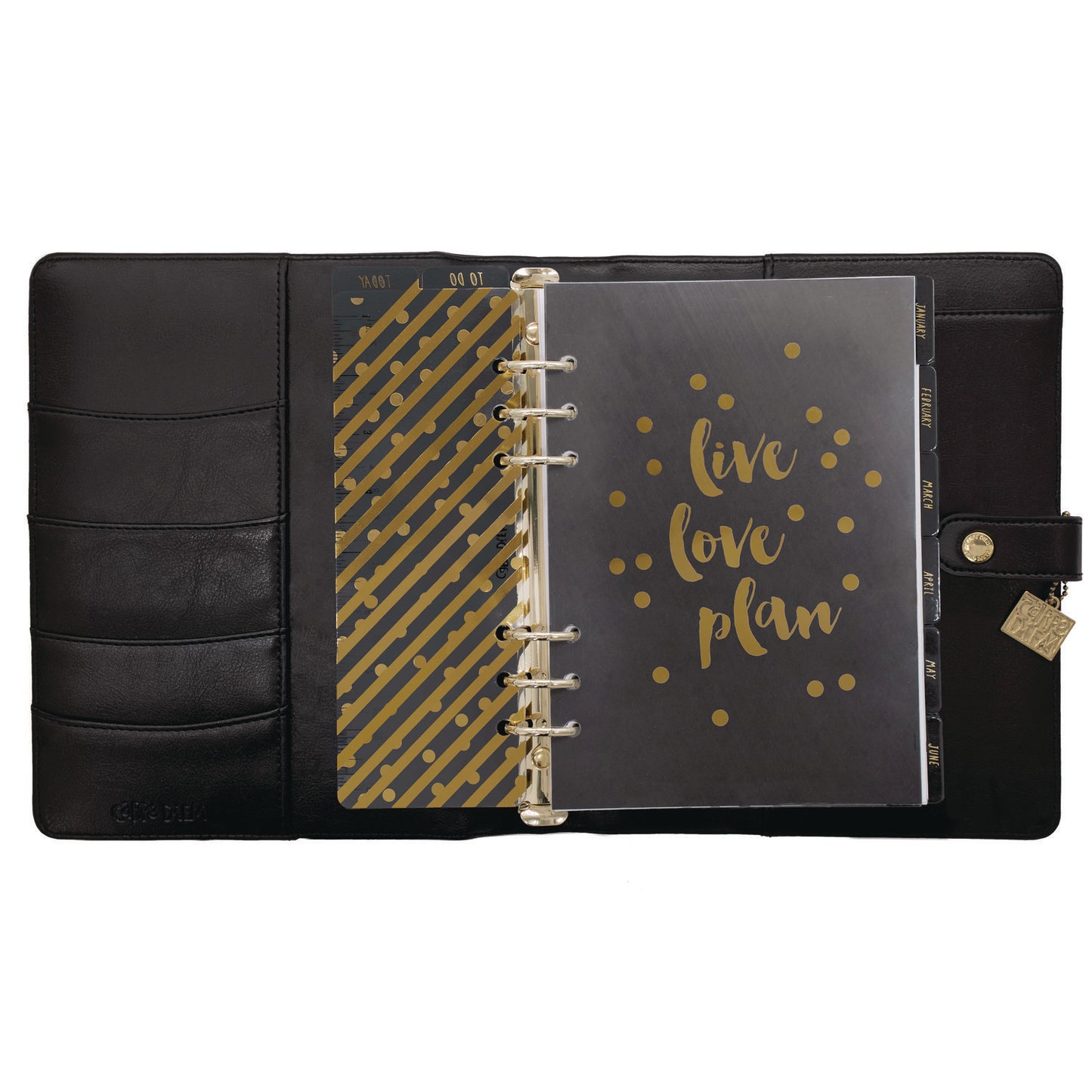 PUKKA PAD A5 Planner, 10.24 x 9.25, Black Cover, 12-Month (9109CD)