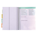 PUKKA PAD B5 Size Project Book, 4-Subject, Gray/White Study Book Cover, (100) 9.8 x 6.9 Sheets (9824STU)