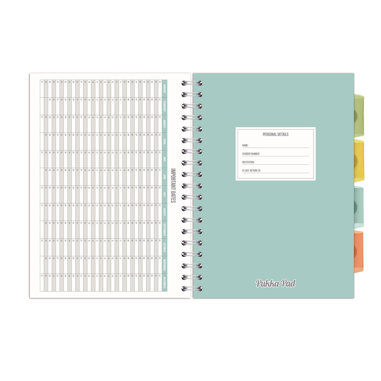 PUKKA PAD B5 Size Project Book, 4-Subject, Gray/White Study Book Cover, (100) 9.8 x 6.9 Sheets (9824STU)
