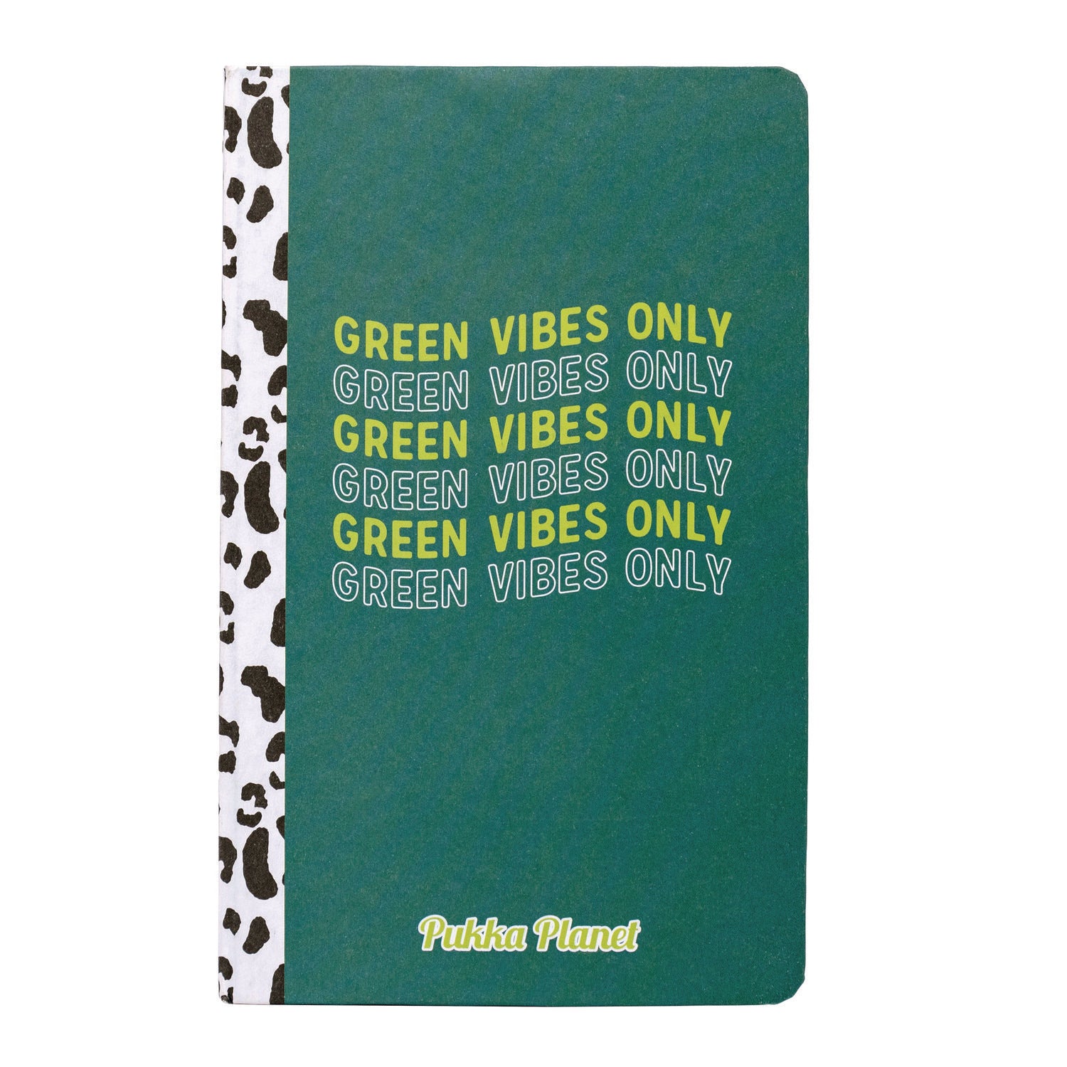 PUKKA PAD Soft Cover Eco Notebook, 1-Subject, Medium/College Rule, Green/Black/White Cover, (96) 8.3 x 5.8 Sheets (9704SPP)