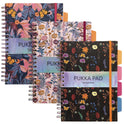 PUKKA PAD B5 Size Project Book, 4-Subject, Medium/College Rule, Assorted Blum Floral Covers, (100) 9.8 x 6.9 Sheets, 3/Pack (9494BLMASST)