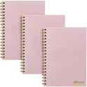 PUKKA PAD B5 Size Notebook, 1 -Subject, Medium/College Rule, Pink Cover, (80) 9.8 x 6.9 Sheets, 3/Pack (9376CD)