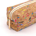 PUKKA PAD Eco Pencil Case, 7.99" x 2.37" x 2.75", Brown/Multicolor Cork (9740SPP)