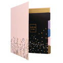 PUKKA PAD Rollbound Binder, 3 Rings, 1" Capacity, 11 x 8.5, Pink/Gold/Black/White (9642ROC)