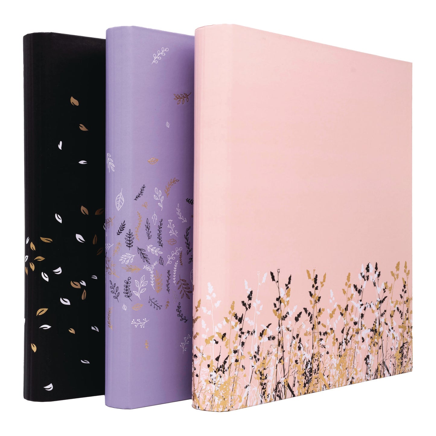 PUKKA PAD Rollbound Binder, 3 Rings, 1" Capacity, 11 x 8.5, Pink/Gold/Black/White (9642ROC)