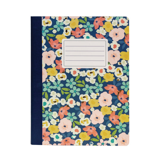 PUKKA PAD Composition Book, Medium/College Rule, Assorted Floral Love Covers, (70) 9.75 x 7.5 Sheets, 3/Pack (9096CD)