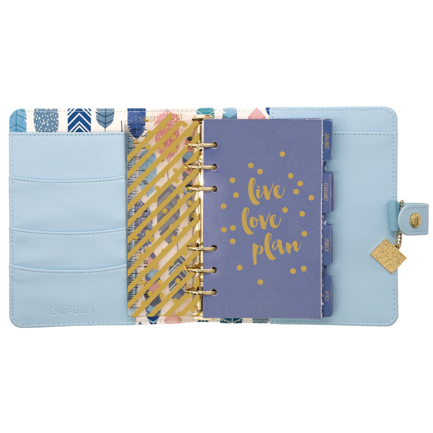 PUKKA PAD Personal Planner, 7.48 x 6.42, Blue Cover, 12-Month, Undated (9165CD)