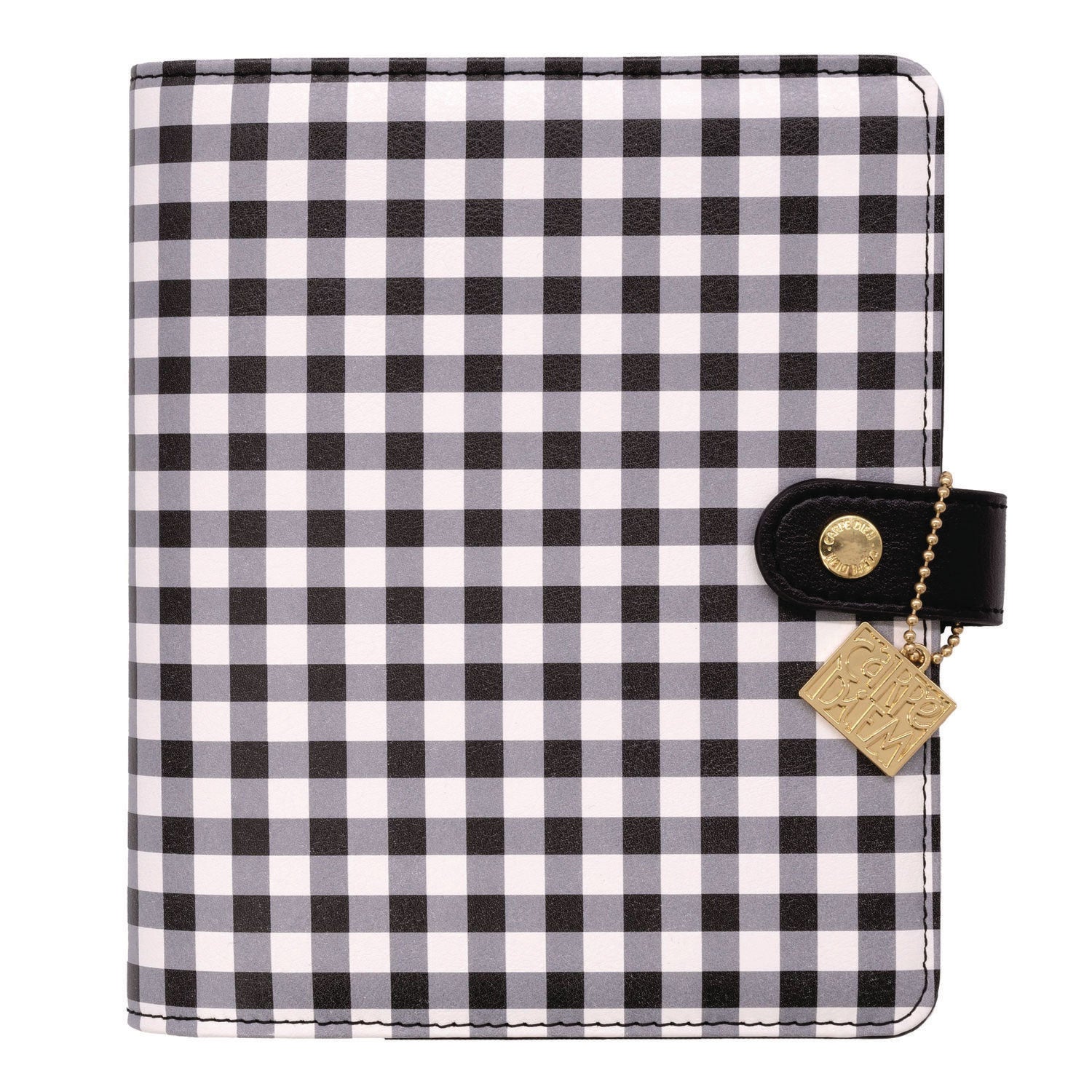 PUKKA PAD Personal Planner, Chequered, 7.48 x 6.42, Black/White Cover, 12-Month, Undated (9183CD)