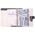 PUKKA PAD Personal Planner, Color Wash, 7.48 x 6.42, Blue/Green/Red/Yellow Cover, 12-Month, Undated (9180CD)